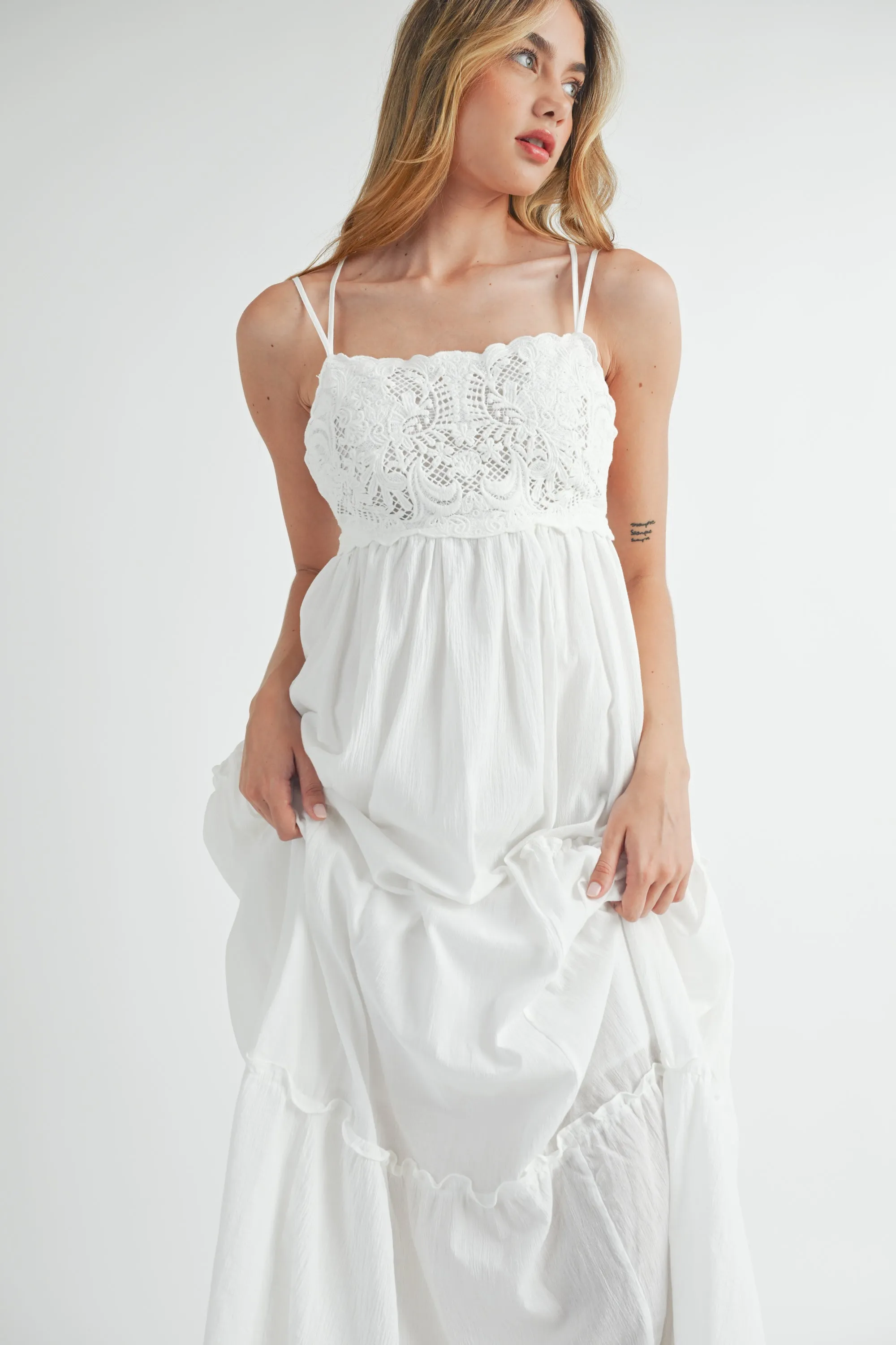 IYLA EMBROIDERED SLEEVELESS MAXI DRESS sold by MABLE product image thumbnail 4