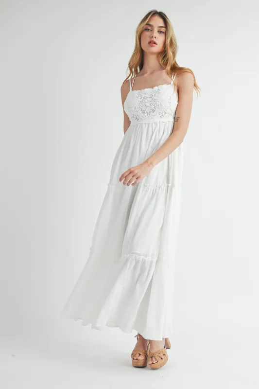 IYLA EMBROIDERED SLEEVELESS MAXI DRESS made by MABLE