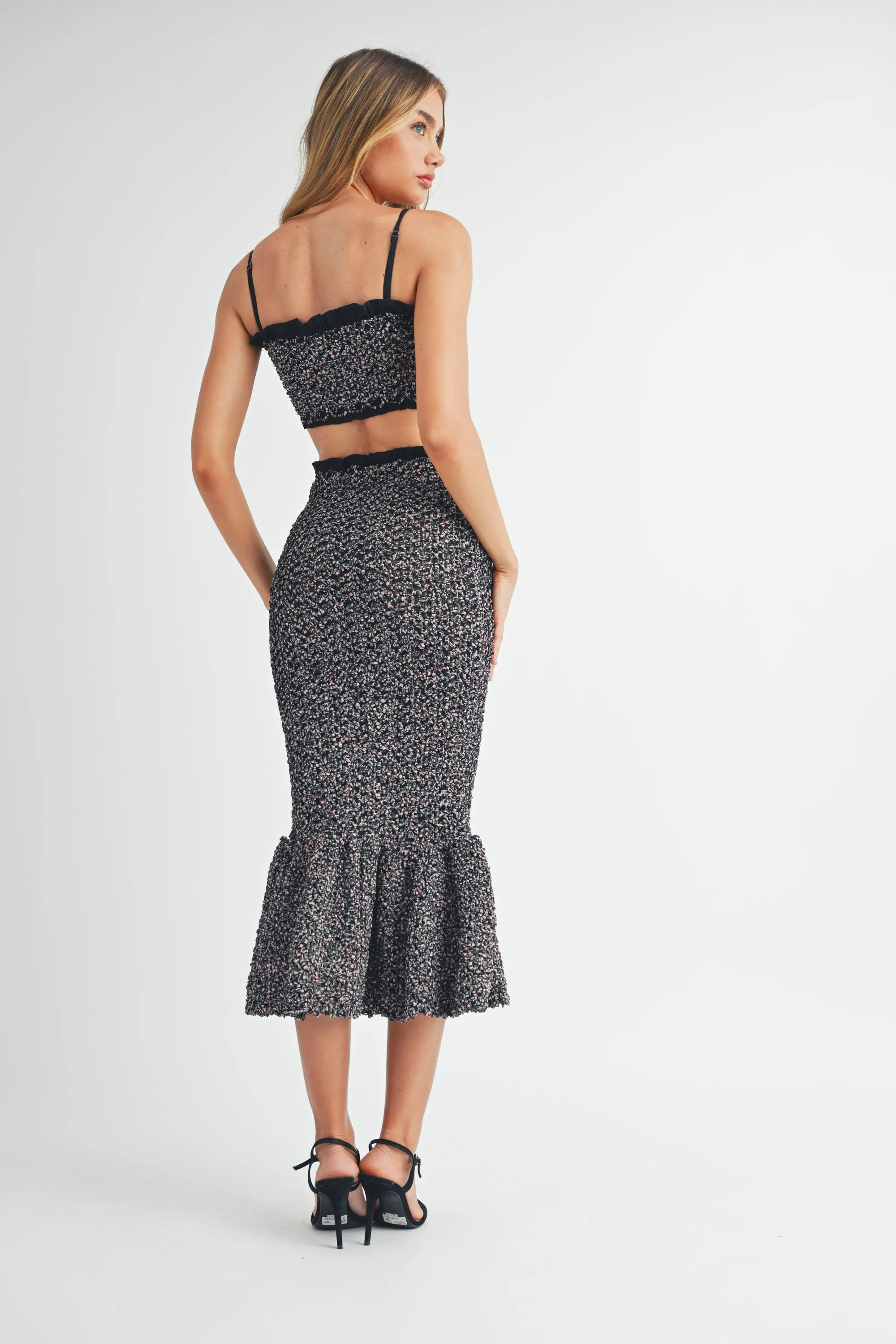 ANA SMOCKED RUFFLE TUBE TOP AND MIDI SKIRT SET sold by MABLE product image thumbnail 4