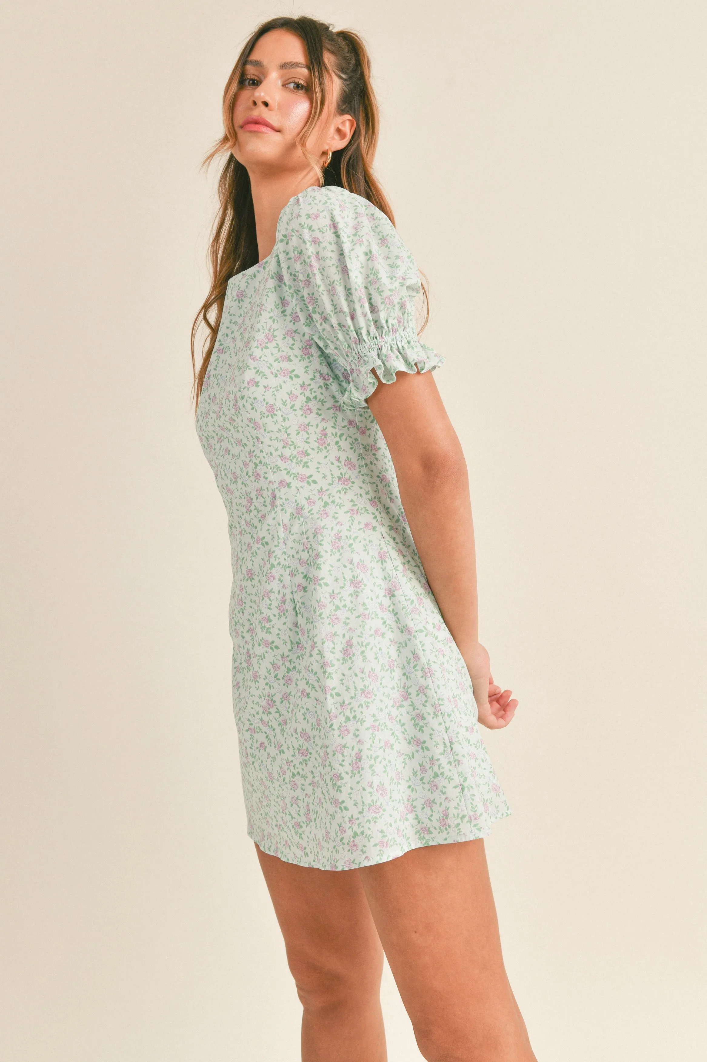 CALI PUFFED SLEEVE MINI DRESS sold by MABLE product image thumbnail 2