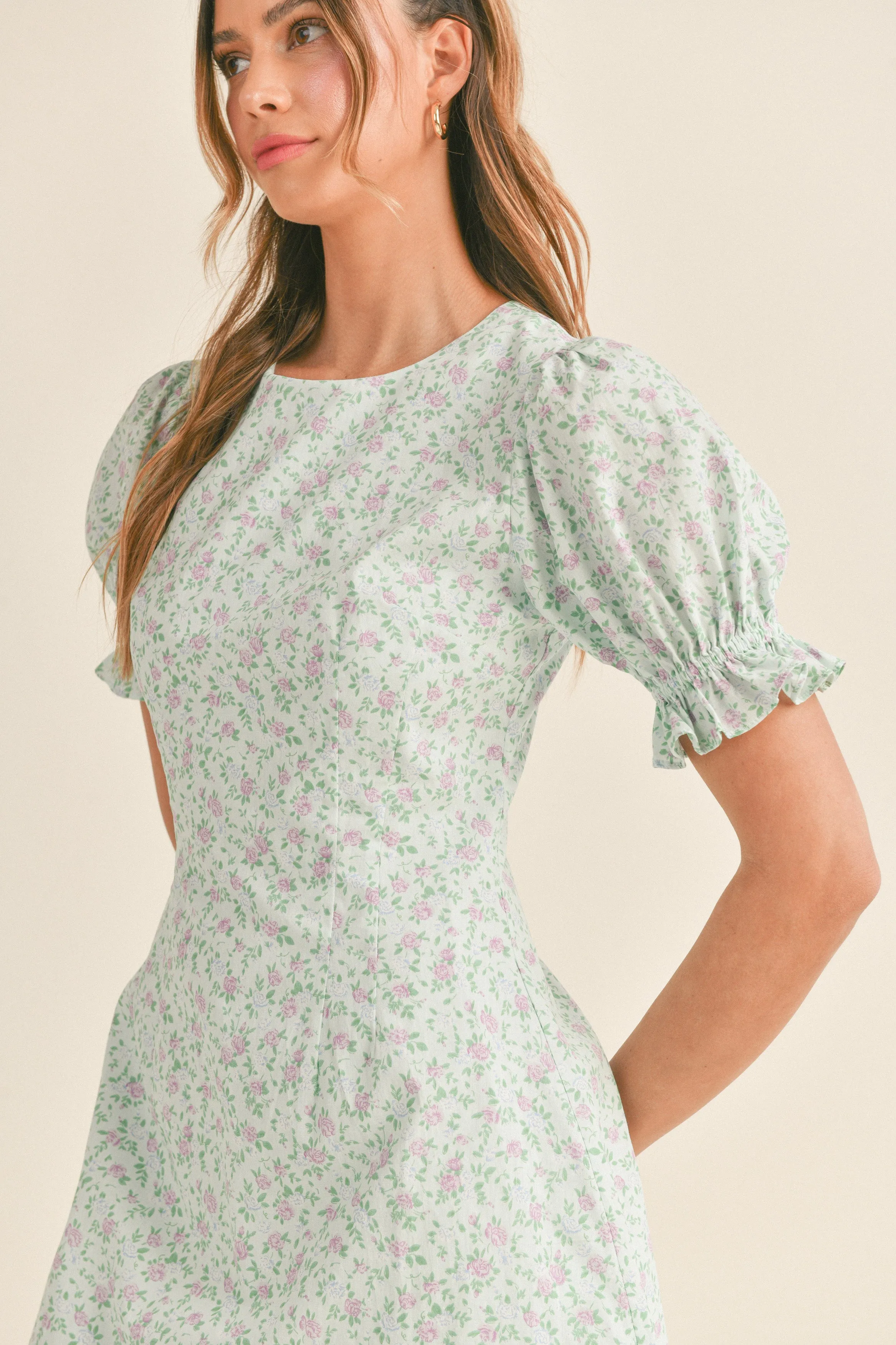 CALI PUFFED SLEEVE MINI DRESS sold by MABLE product image thumbnail 5