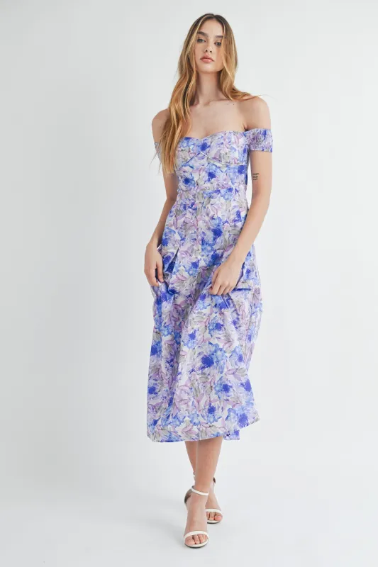 SOPHIE OFF SHOULDER MIDI DRESS made by MABLE