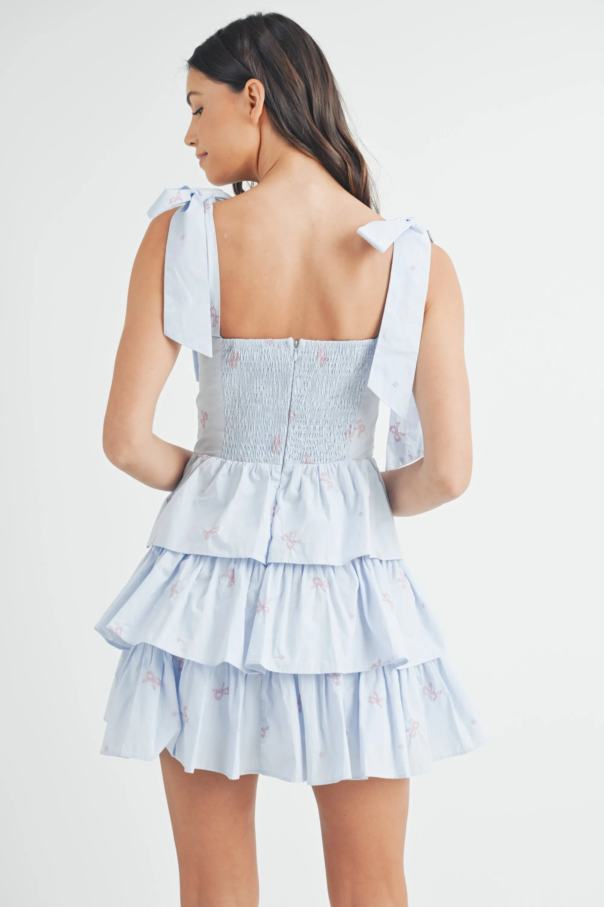 AYOUNG BOW CORSET TIERED MINI DRESS sold by MABLE product image thumbnail 2