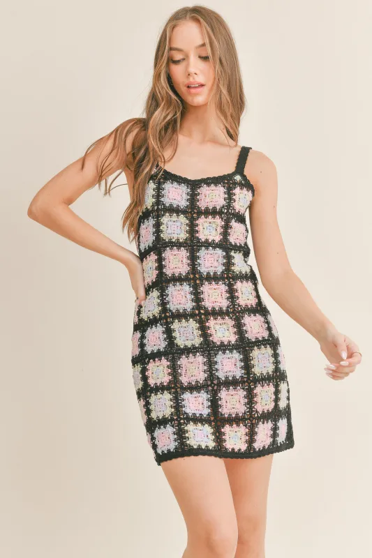 MARLOWE CROCHET MINI DRESS made by MABLE