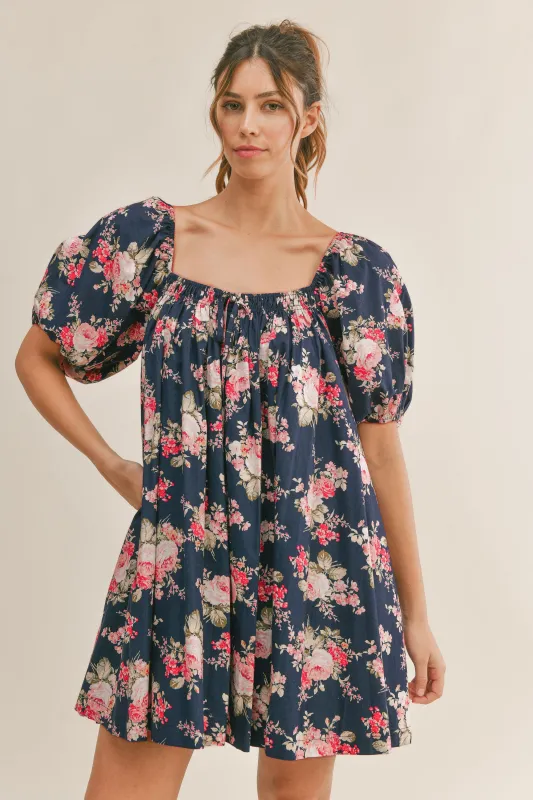 ROSALYN PUFF SLEEVE MINI DRESS sold by MABLE