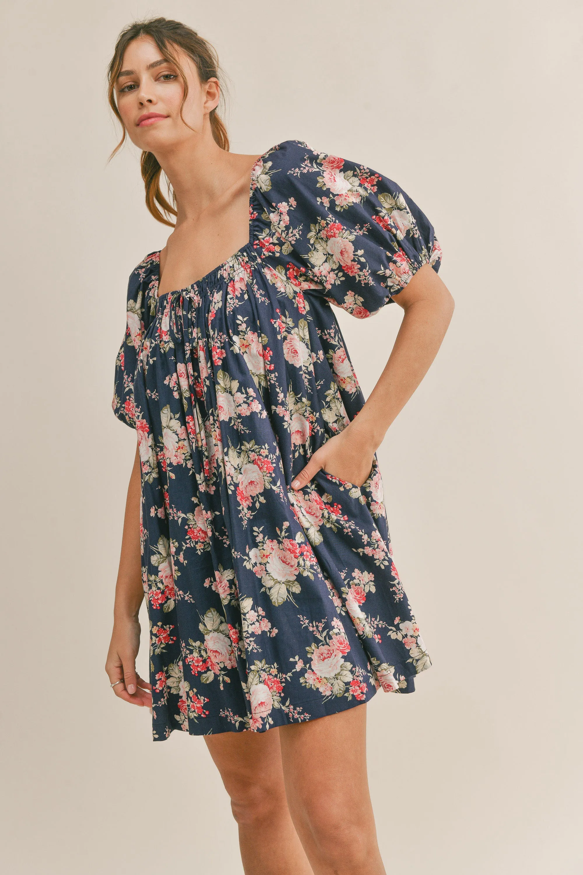 ROSALYN PUFF SLEEVE MINI DRESS sold by MABLE product image thumbnail 3