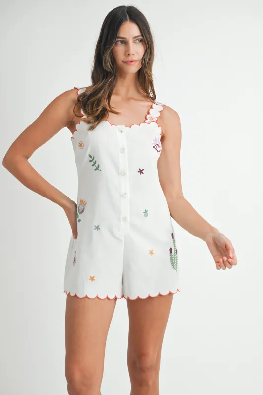 WILLA BUTTON DOWN ROMPER sold by MABLE