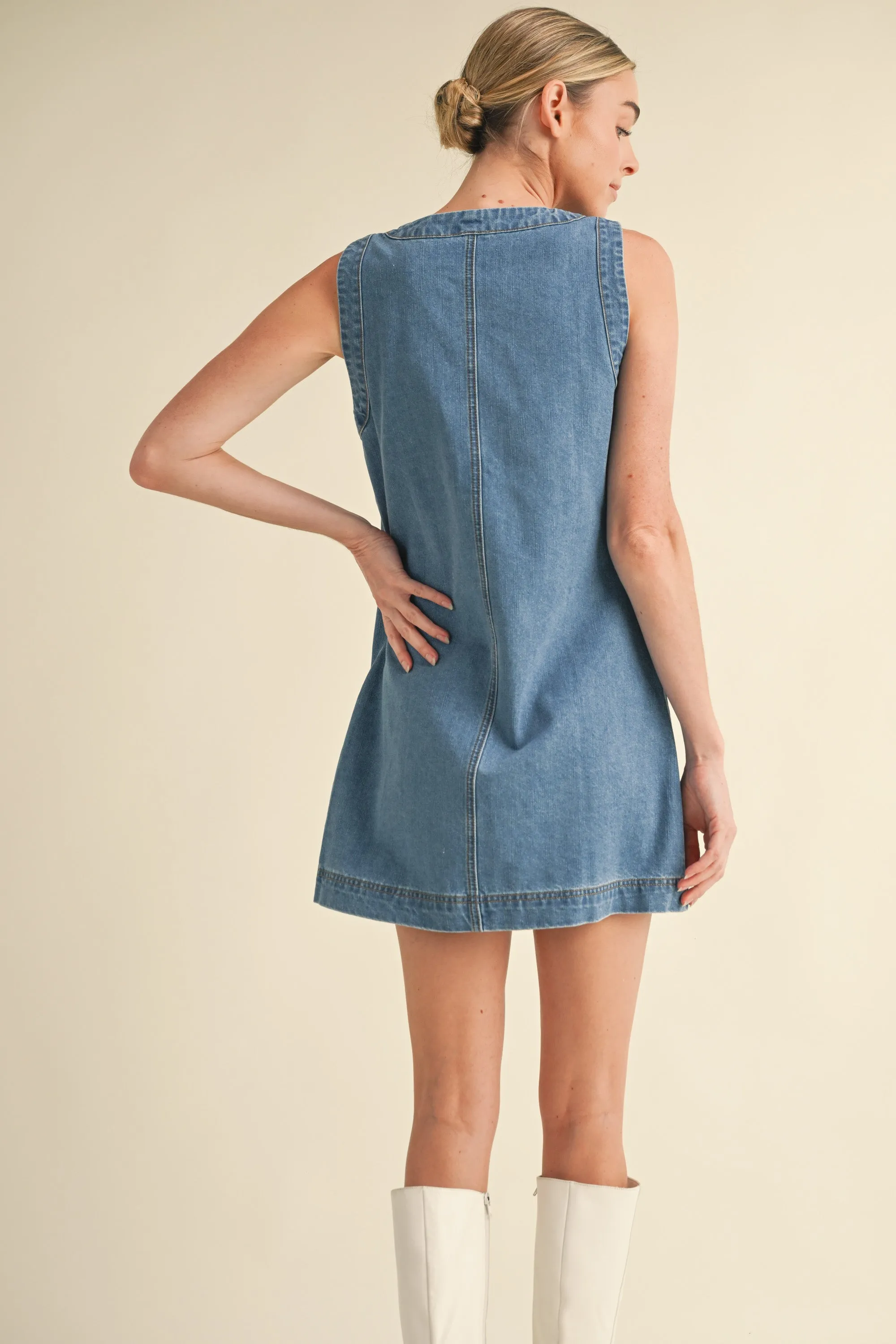 SORAYA DENIM MINI DRESS sold by MABLE product image thumbnail 3