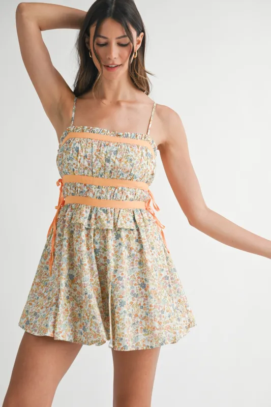 ZELDA FLORAL SLEEVELESS ROMPER sold by MABLE