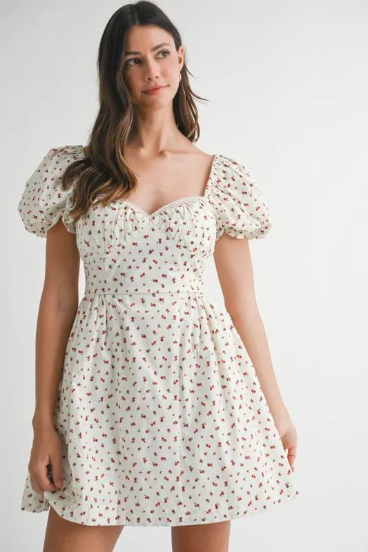 FRANCES PUFF SLEEVE MINI DRESS sold by MABLE