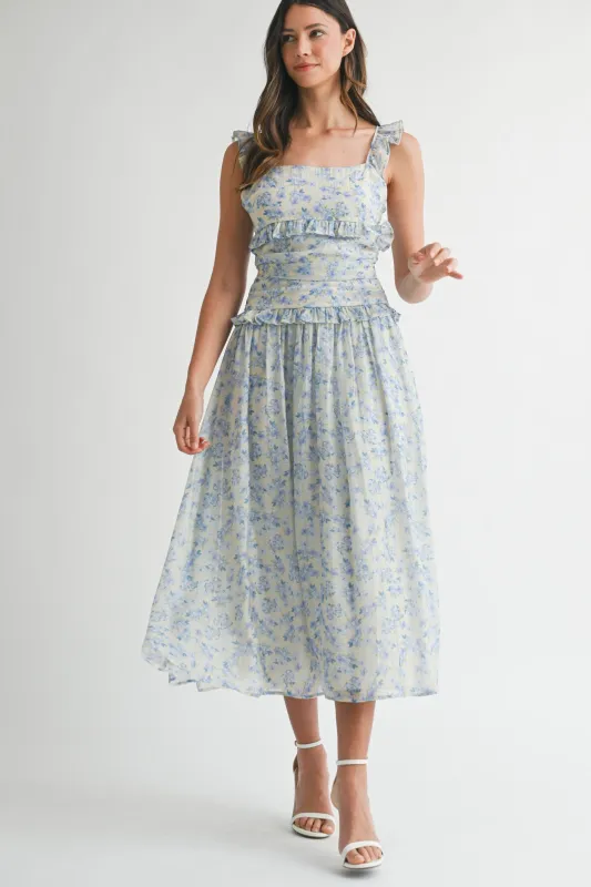 MOLLY FLORAL MIDI DRESS made by MABLE
