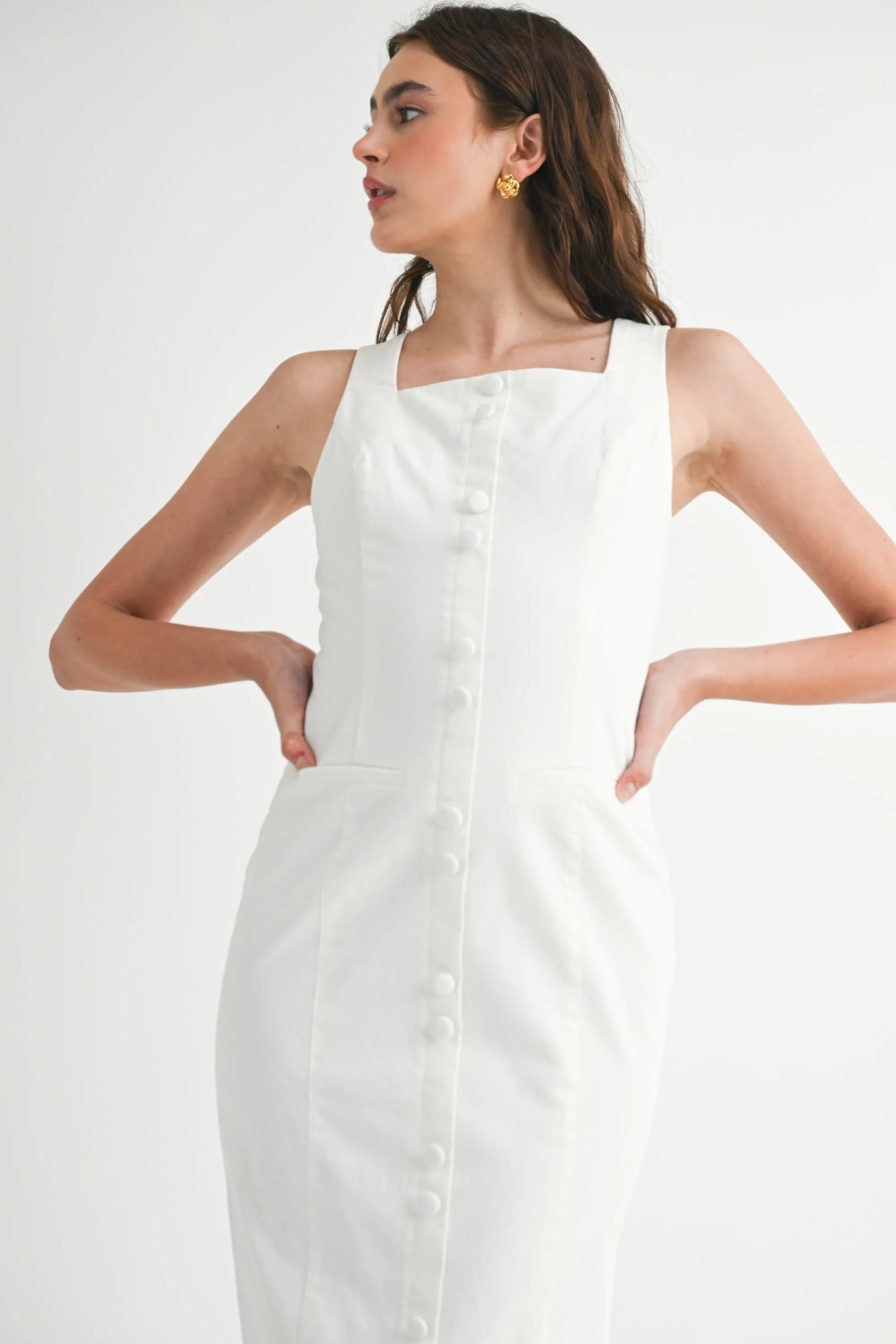 CALLIOPE SLEEVELESS MIDI DRESS sold by MABLE product image thumbnail 4