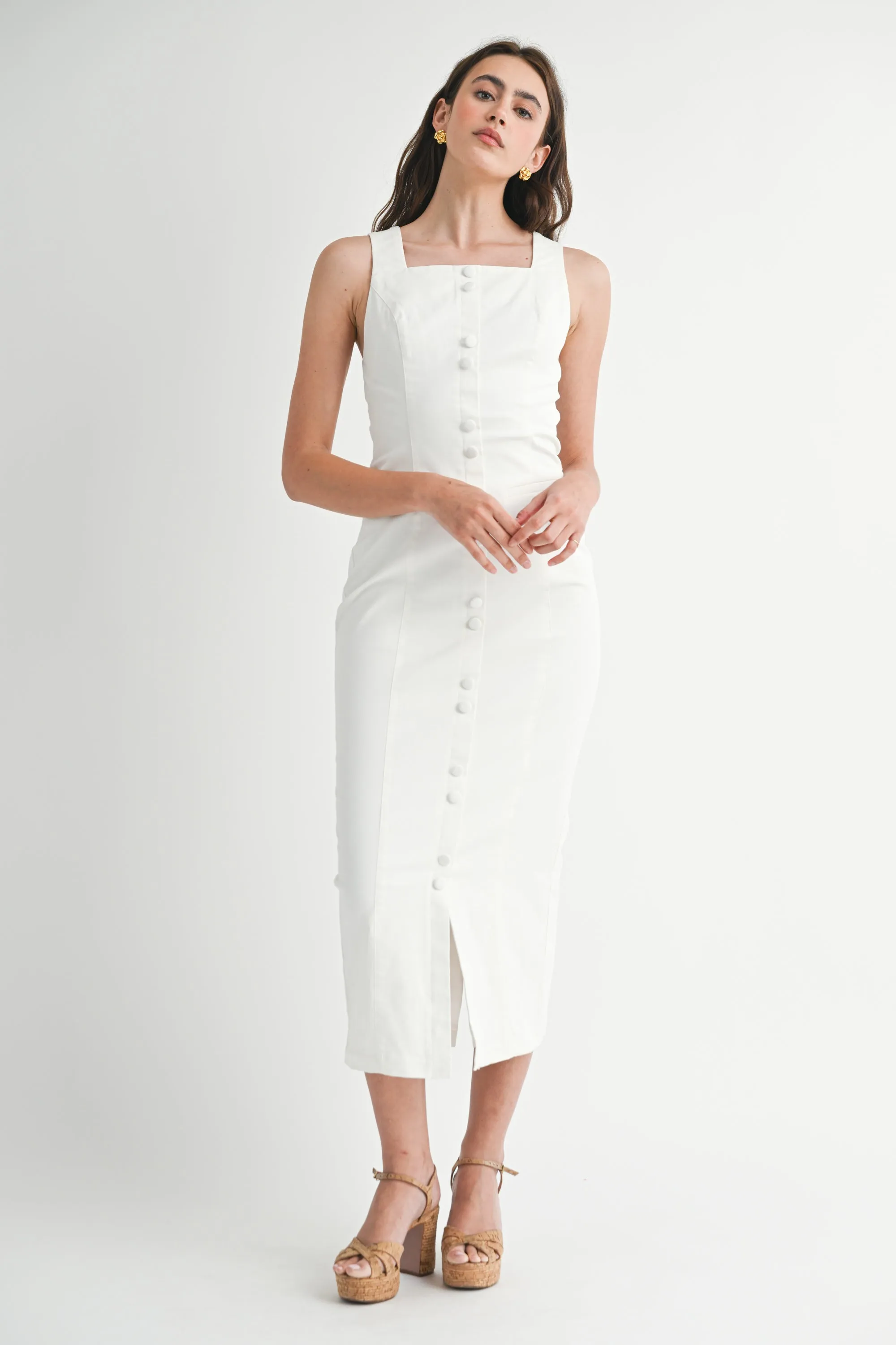 CALLIOPE SLEEVELESS MIDI DRESS sold by MABLE