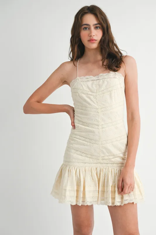 SARIAH HALTER LACE MINI DRESS sold by MABLE