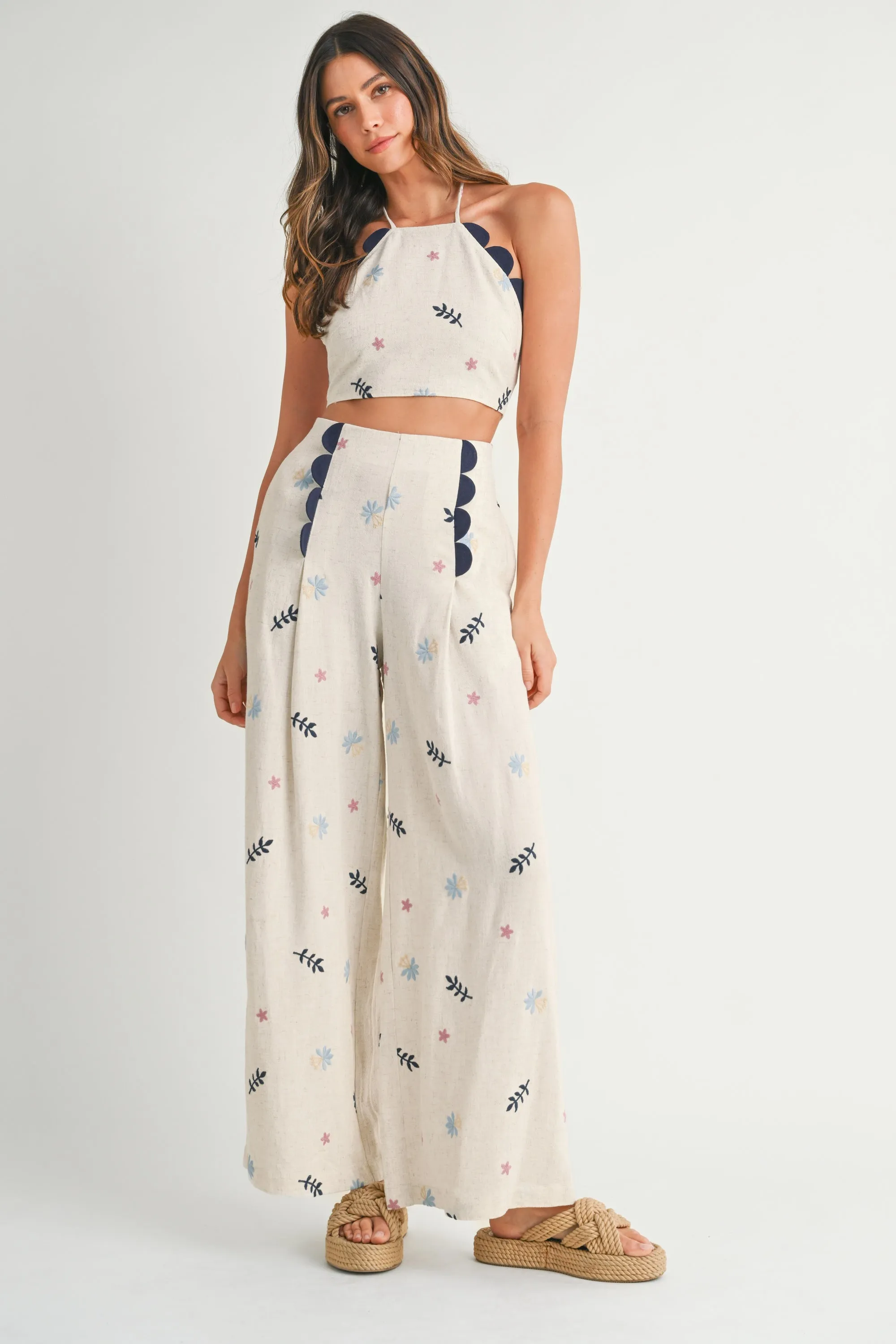 AMIRI CONTRAST SCALLOP TOP PANTS SET sold by MABLE product image thumbnail 5