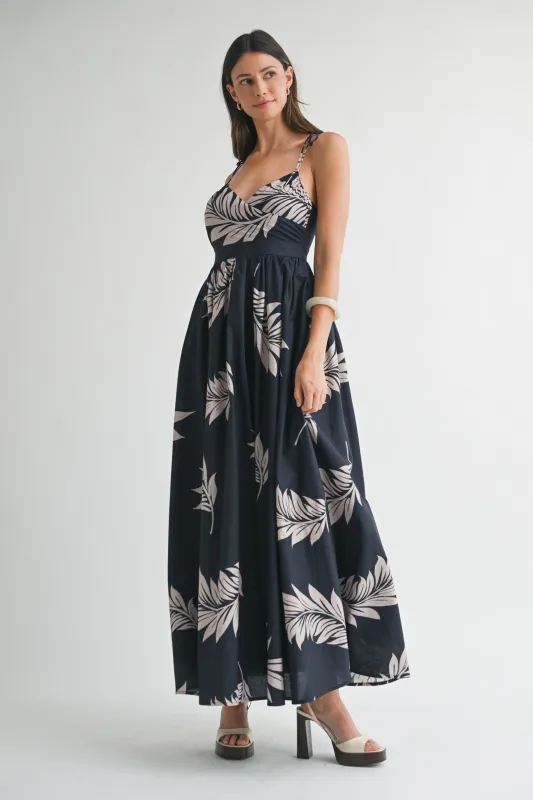 SIENNA PRINTED CAMI MAXI DRESS made by MABLE