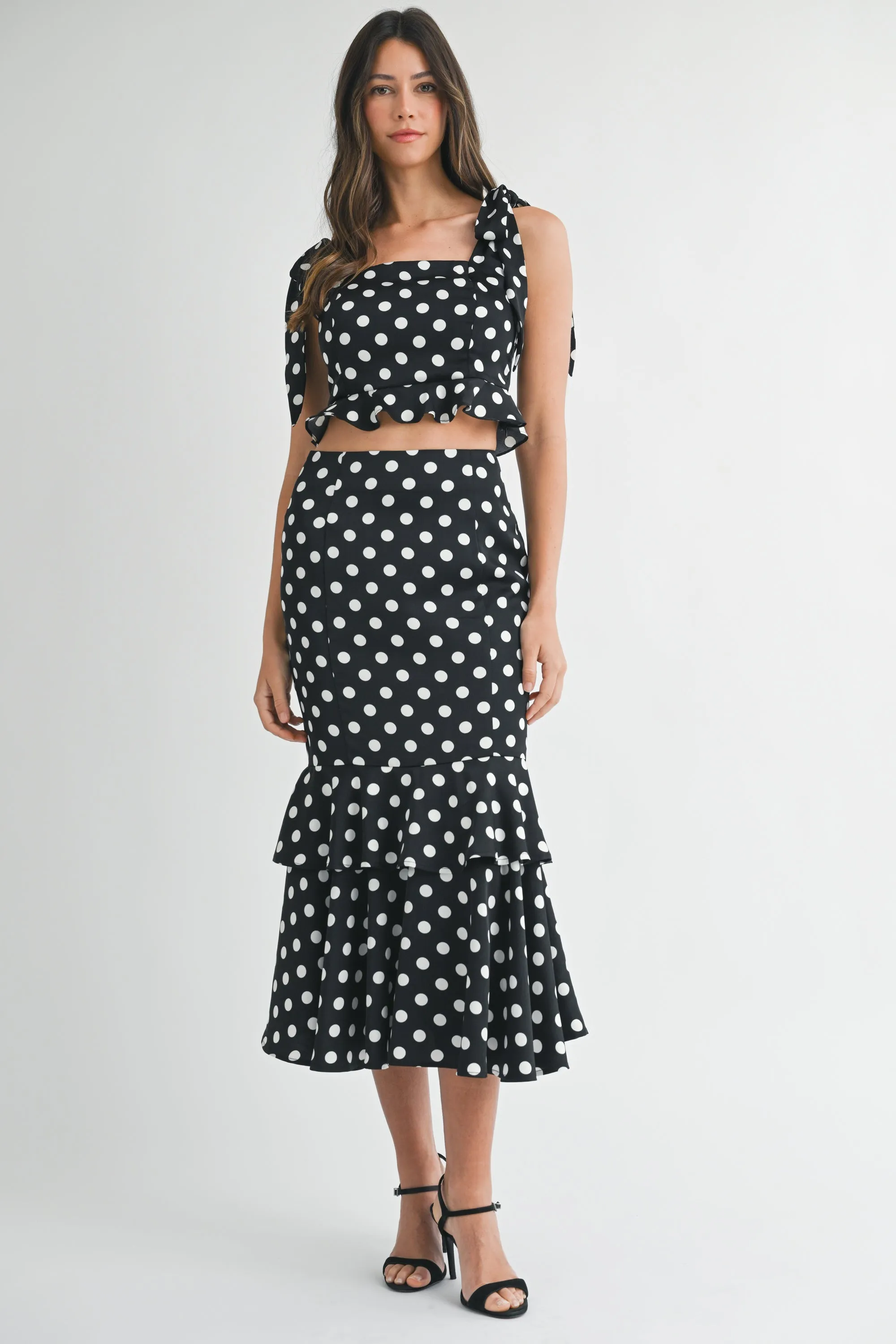 MILA POLKA DOT BOW TIE SKIRT SET sold by MABLE