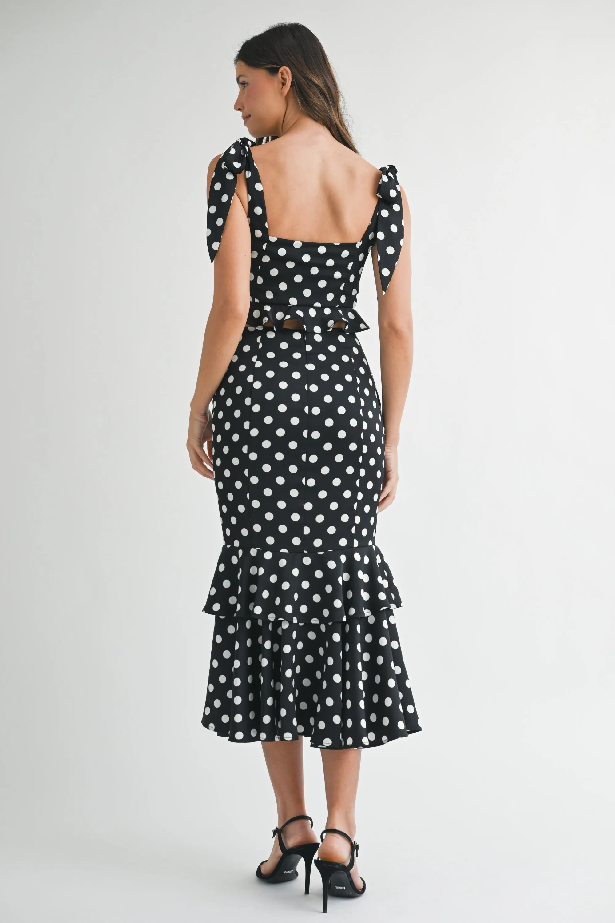 MILA POLKA DOT BOW TIE SKIRT SET sold by MABLE product image thumbnail 3