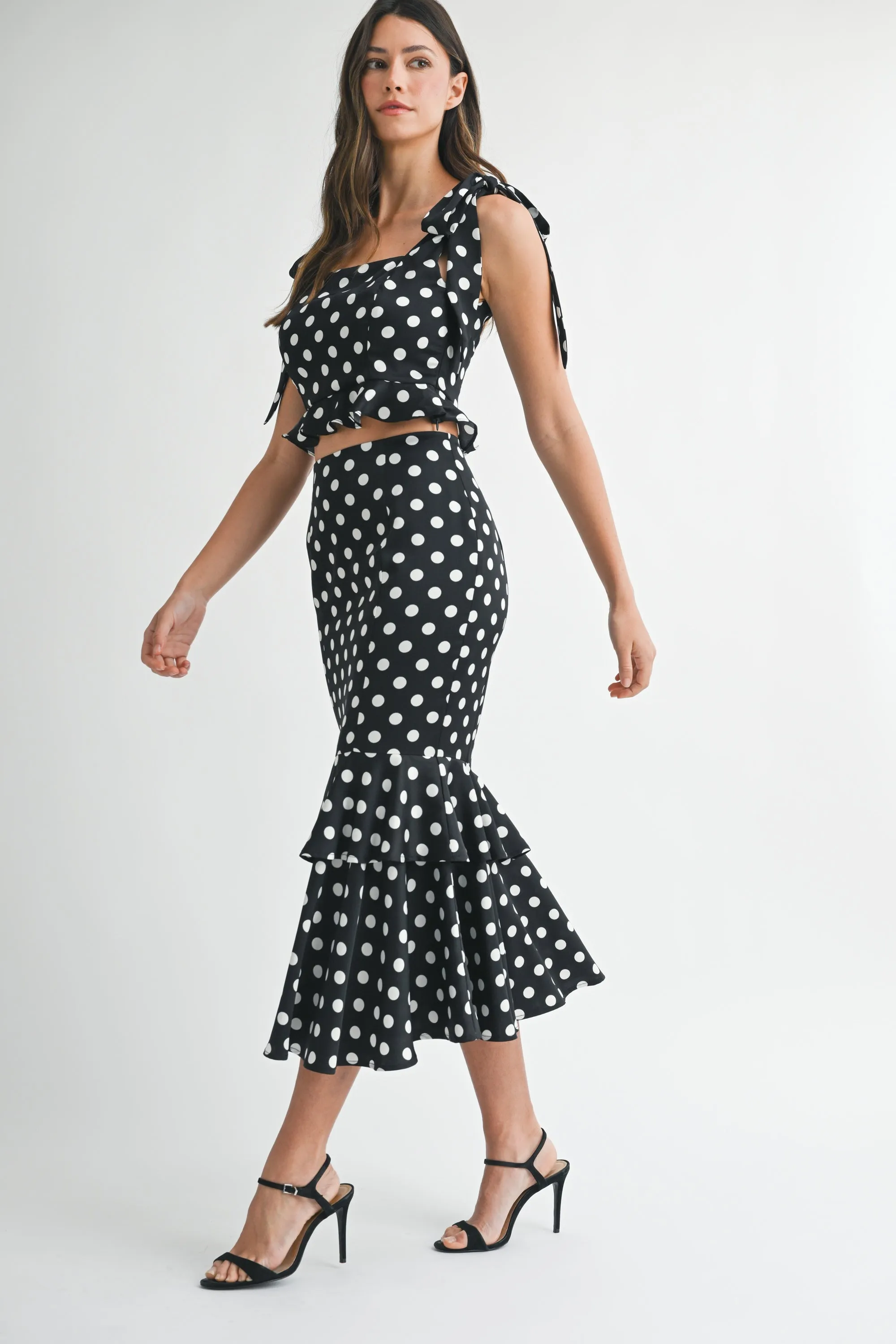 MILA POLKA DOT BOW TIE SKIRT SET sold by MABLE product image thumbnail 2