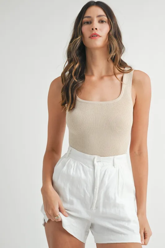 MELISSA OPEN BACK RIBBED BODYSUIT sold by MABLE
