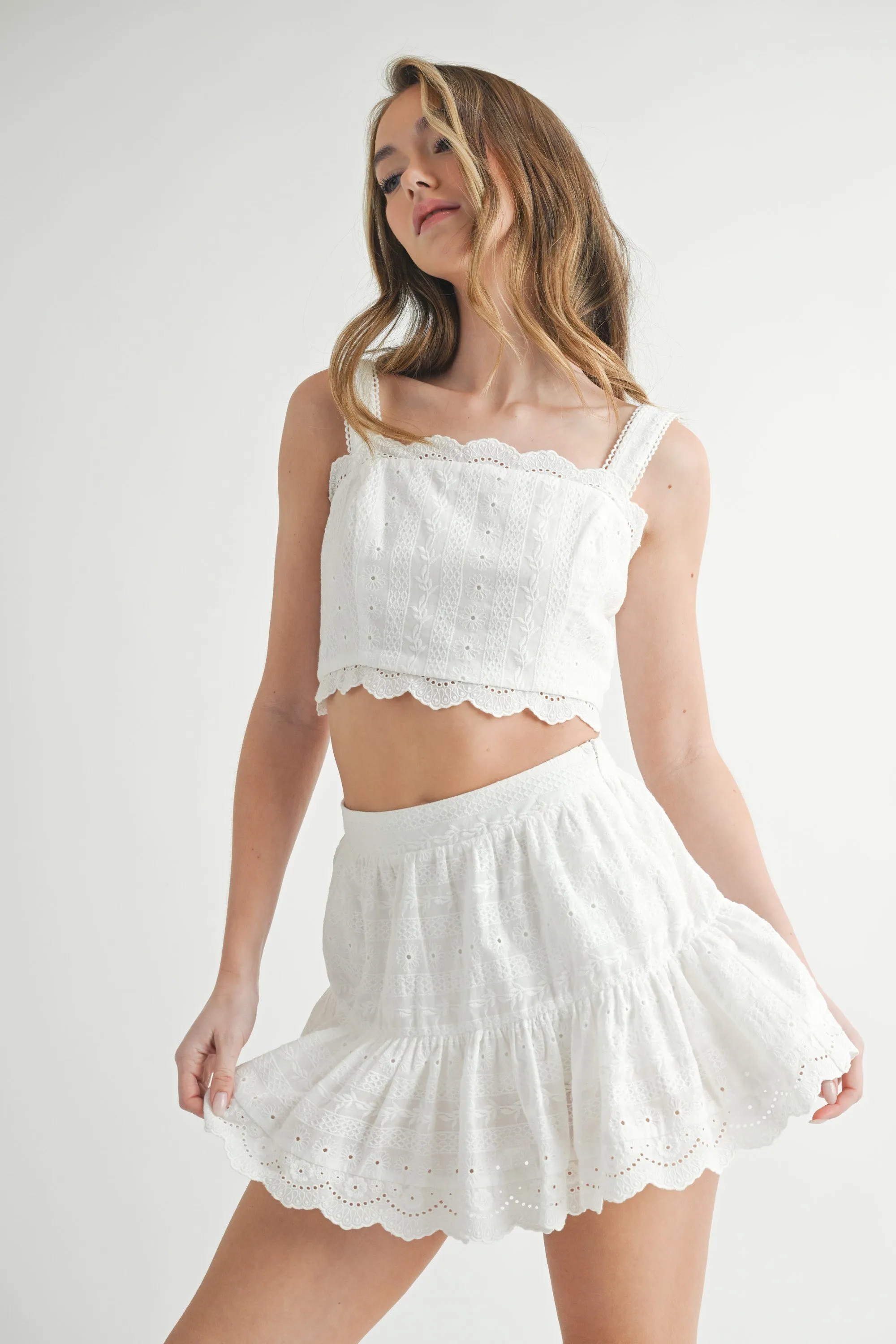 MIA CROP TOP TIERED SKIRT SET sold by MABLE product image thumbnail 2