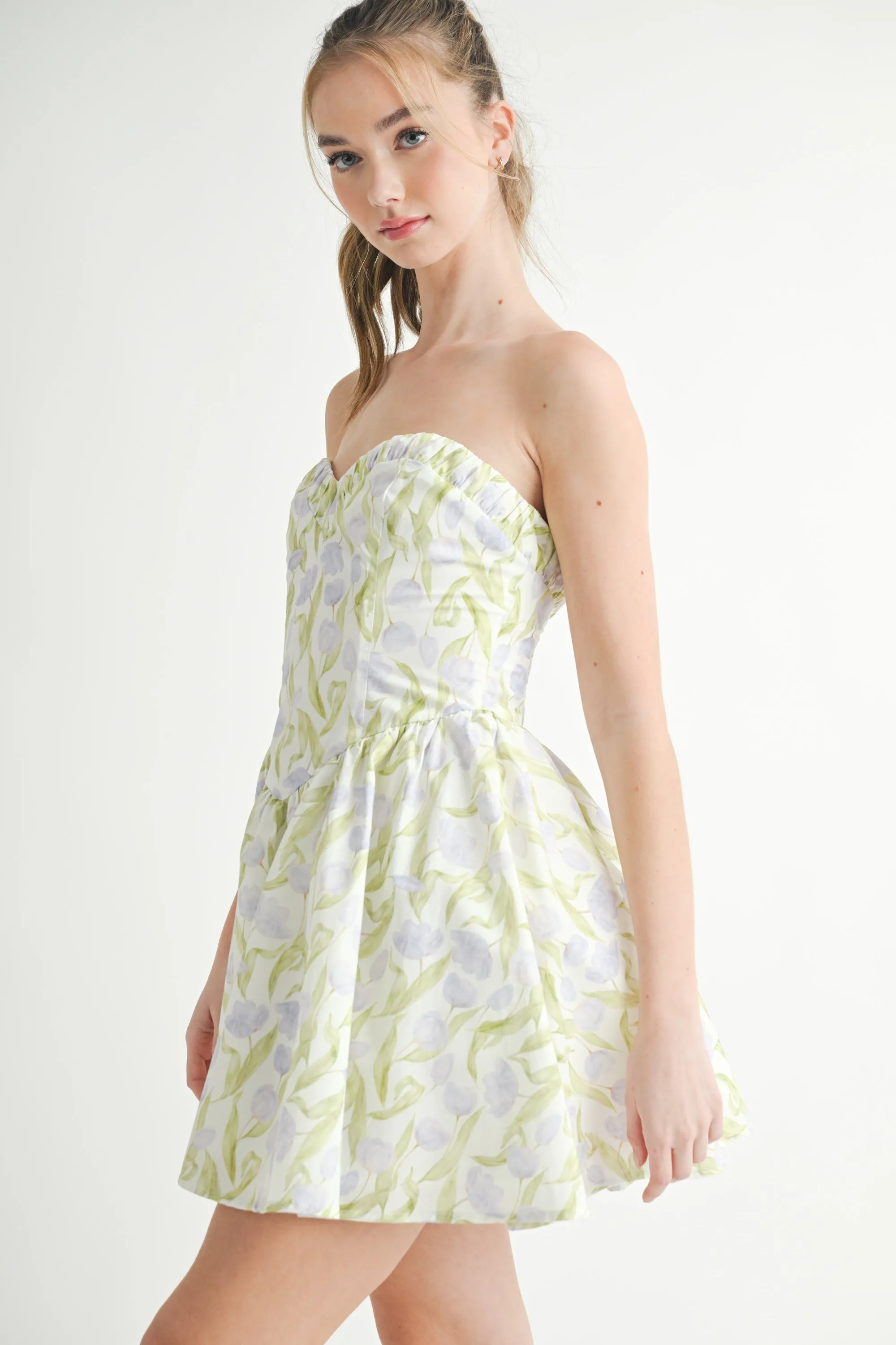 NEWBURY PRINTED BUSTIER MINI DRESS sold by MABLE product image thumbnail 2