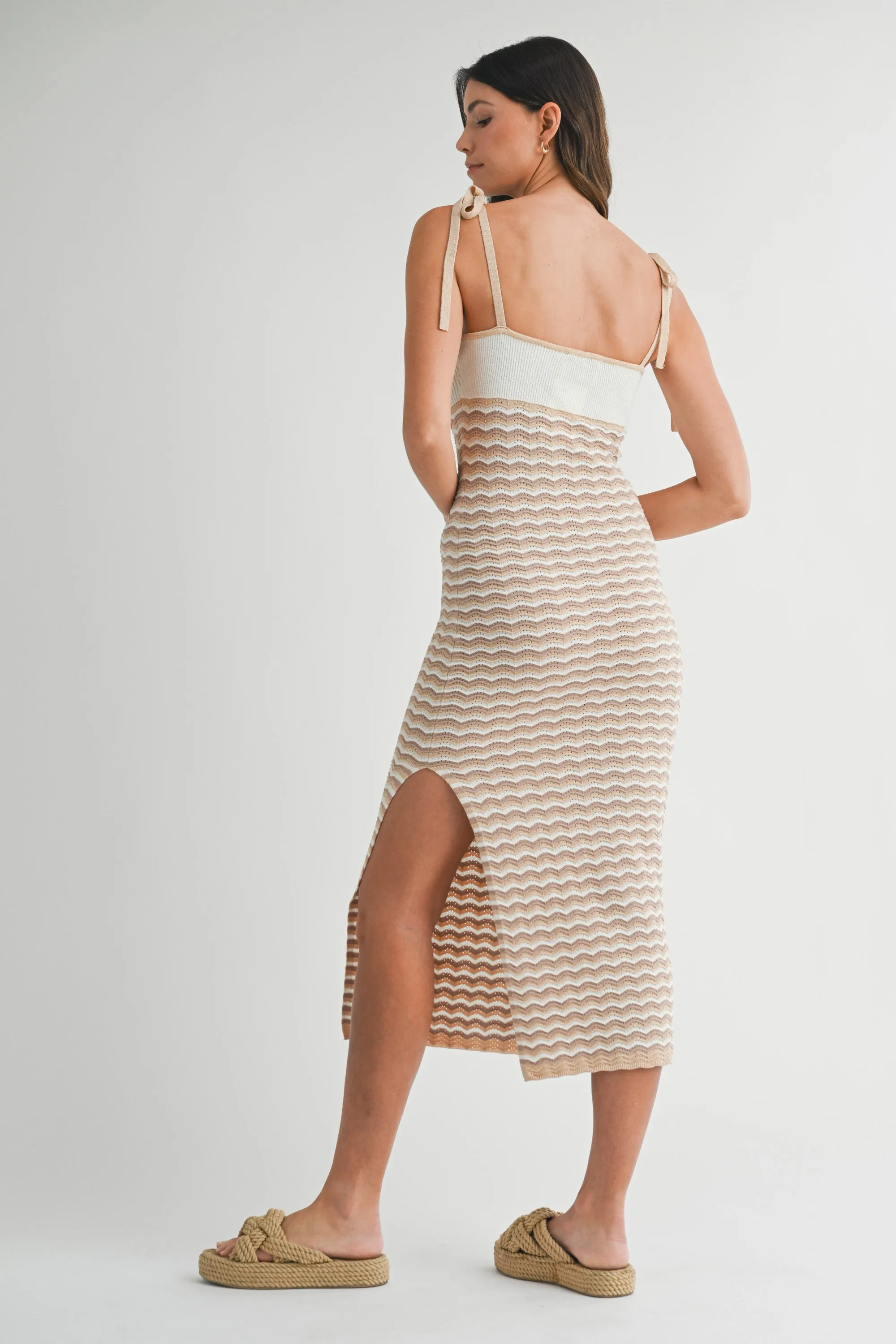MYRISSA STRIPE KNIT MIDI DRESS sold by MABLE product image thumbnail 3