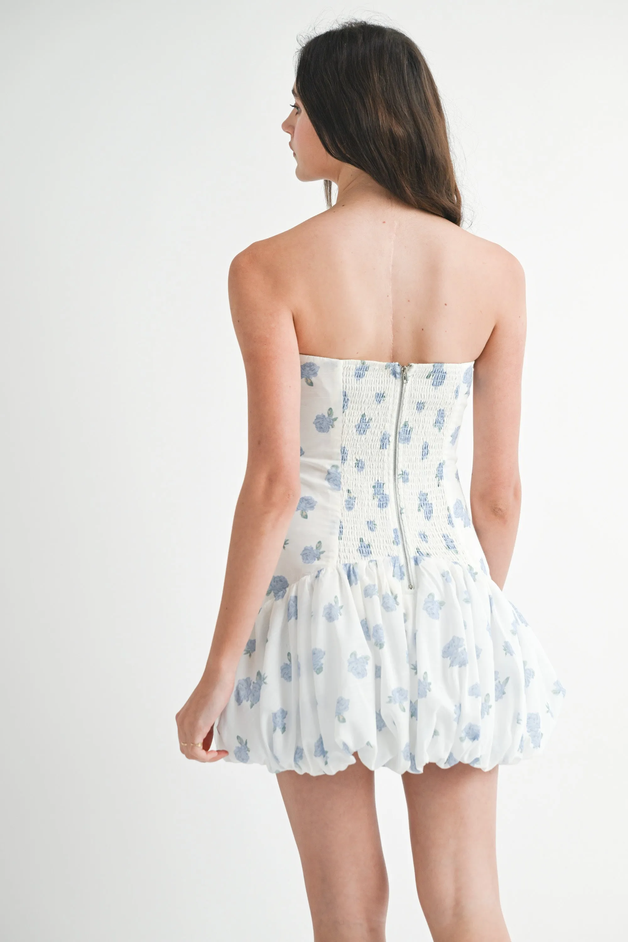 MELOREA STRAPLESS BUBBLE HEM MINI DRESS sold by MABLE product image thumbnail 3