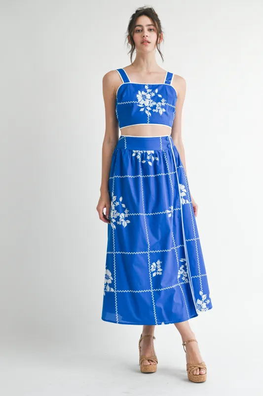 KINZLEE TUBE TOP AND MIDI SKIRT SET made by MABLE