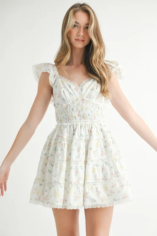 INARA FLORAL PRINTED MINI DRESS sold by MABLE