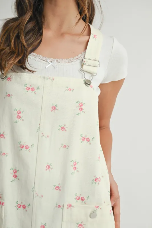 CLARABEL DITZY FLORAL OVERALL MINI DRESS made by MABLE