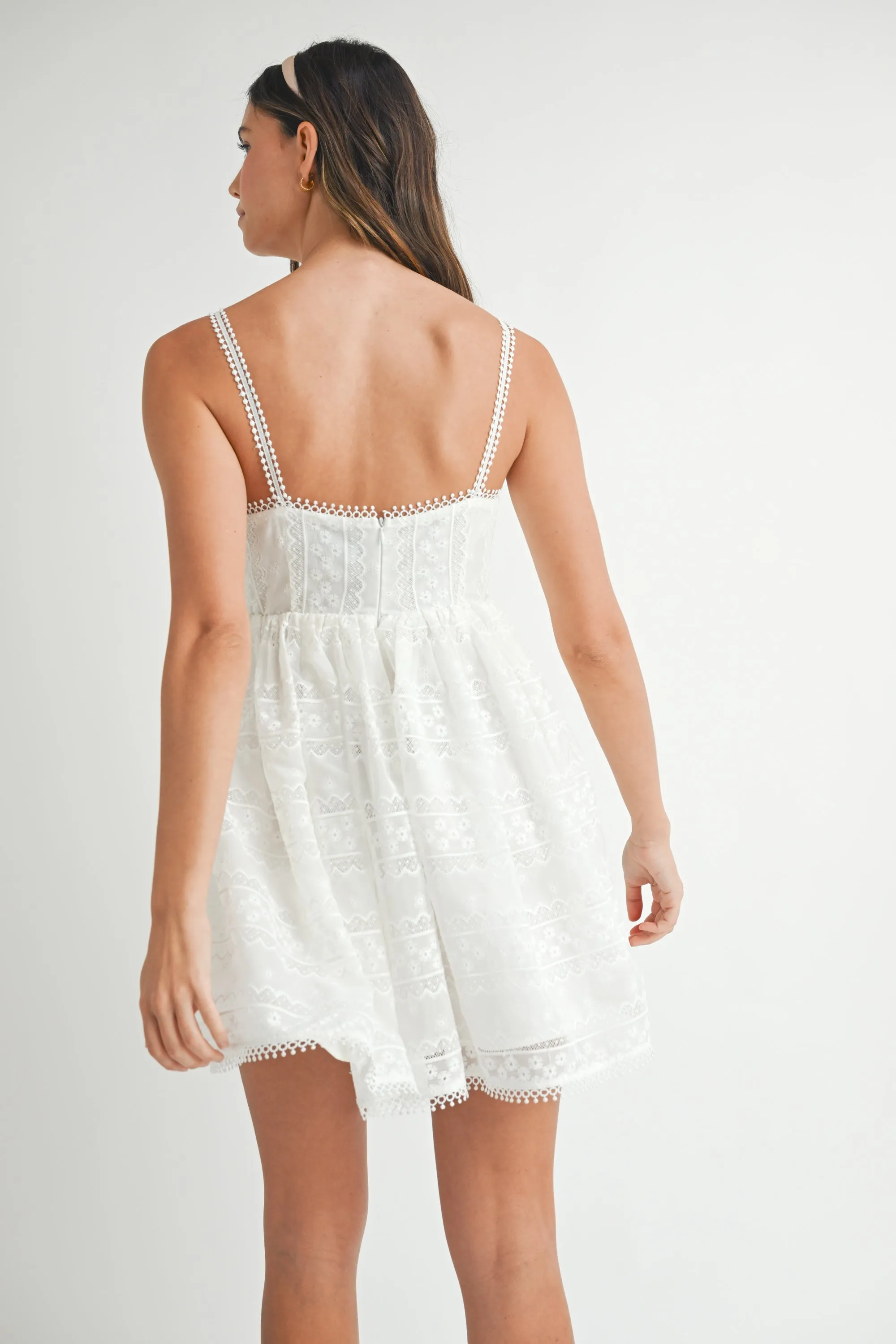 BELLYNE EYELET LACE MINI DRESS sold by MABLE product image thumbnail 3