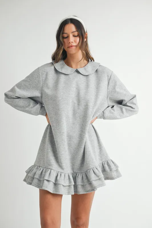 ELSINORE FRILL KNIT MINI DRESS made by MABLE