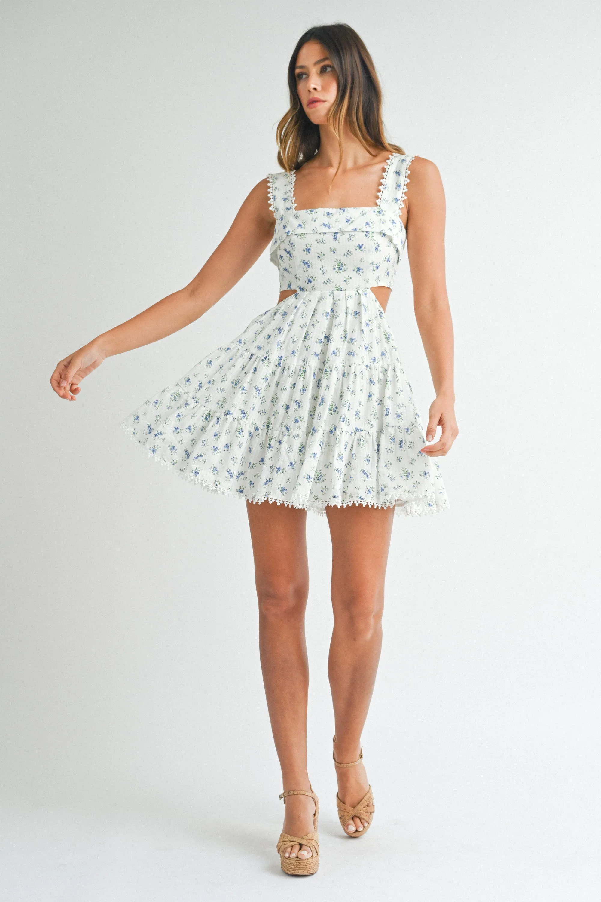 VELINA TIERED CUT-OUT MINI DRESS sold by MABLE product image thumbnail 5