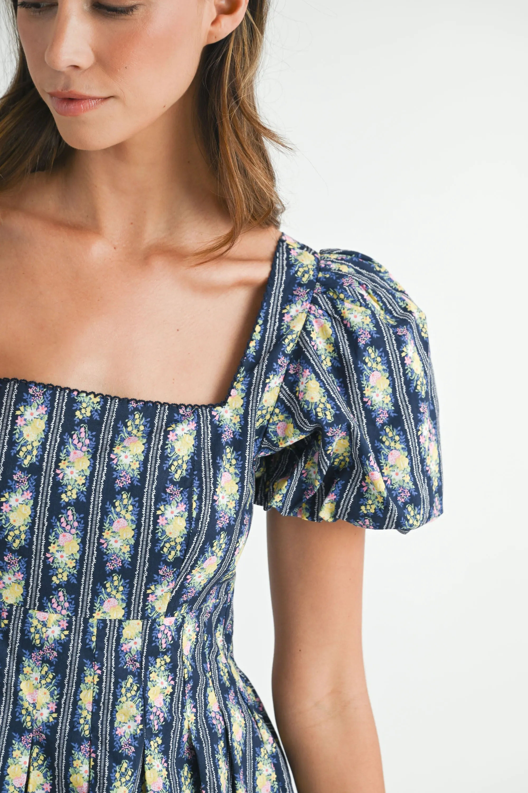 ARAMINTA FLORAL PUFF SLEEVE MINI DRESS sold by MABLE product image thumbnail 3