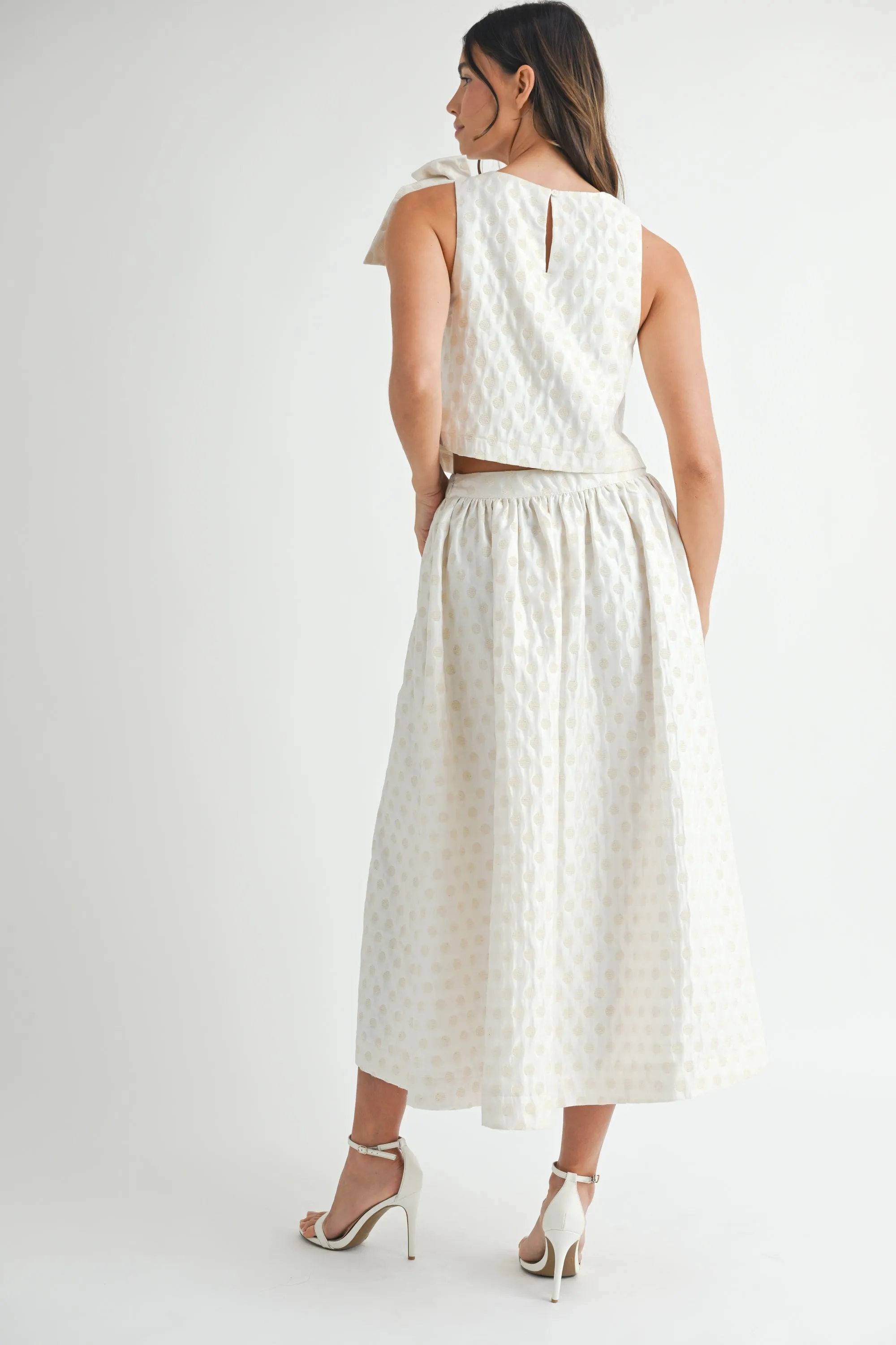 TAFFETA POLKA DOT FLARE SKIRT SET sold by MABLE product image thumbnail 3