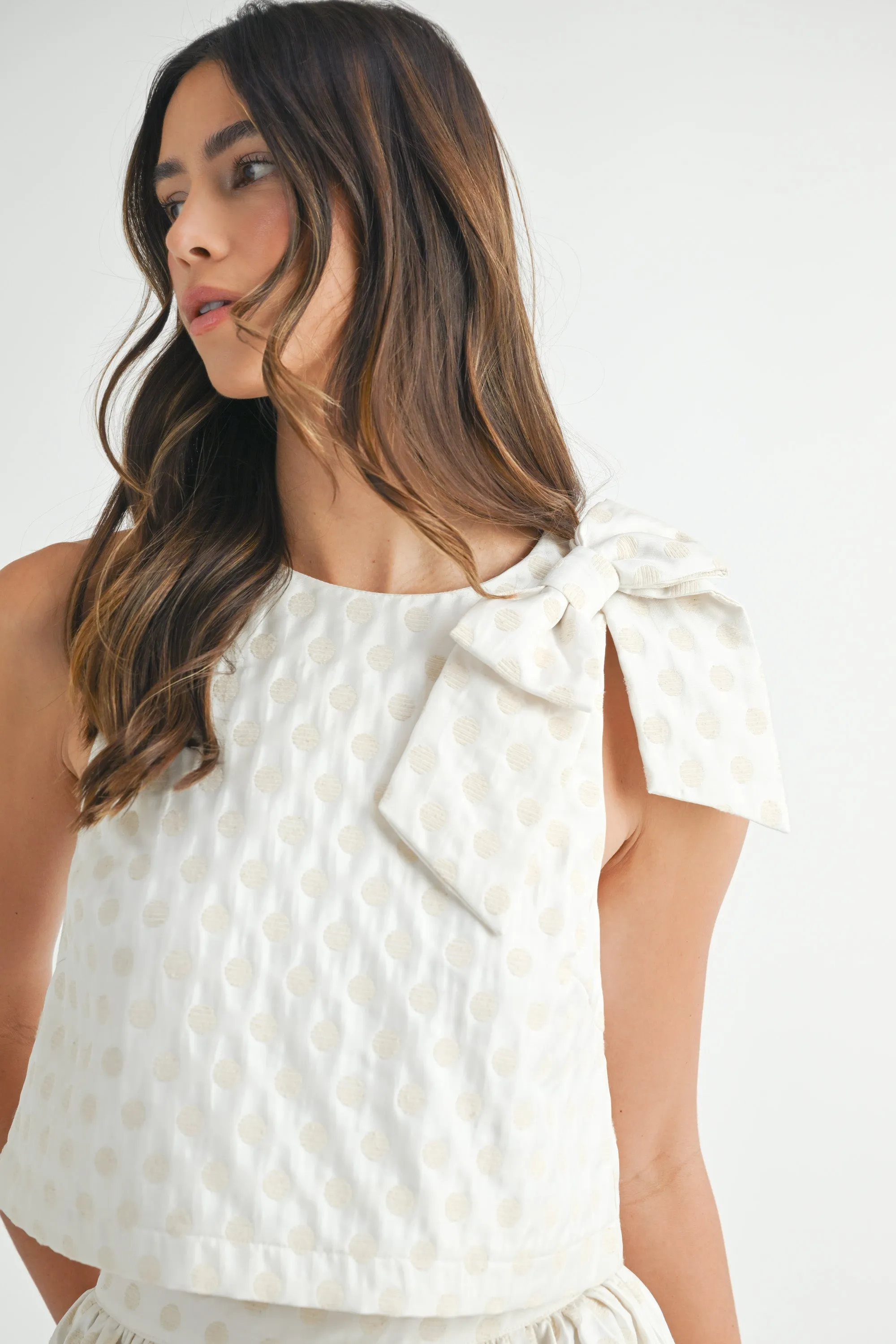 TAFFETA POLKA DOT FLARE SKIRT SET sold by MABLE product image thumbnail 4