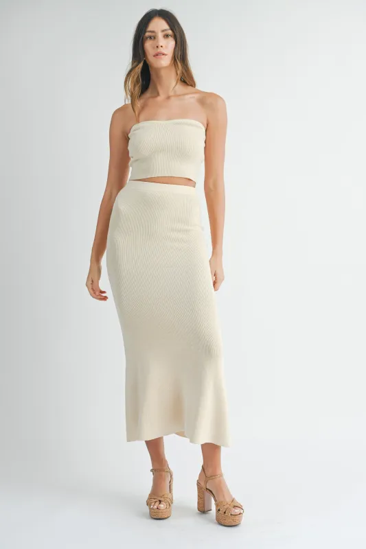 ASISAT BANDEAU TOP AND SKIRT SET made by MABLE