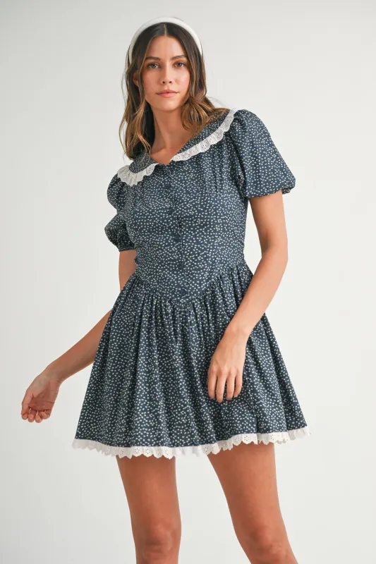 AARYA PUFFY SLEEVE MINI DRESS sold by MABLE