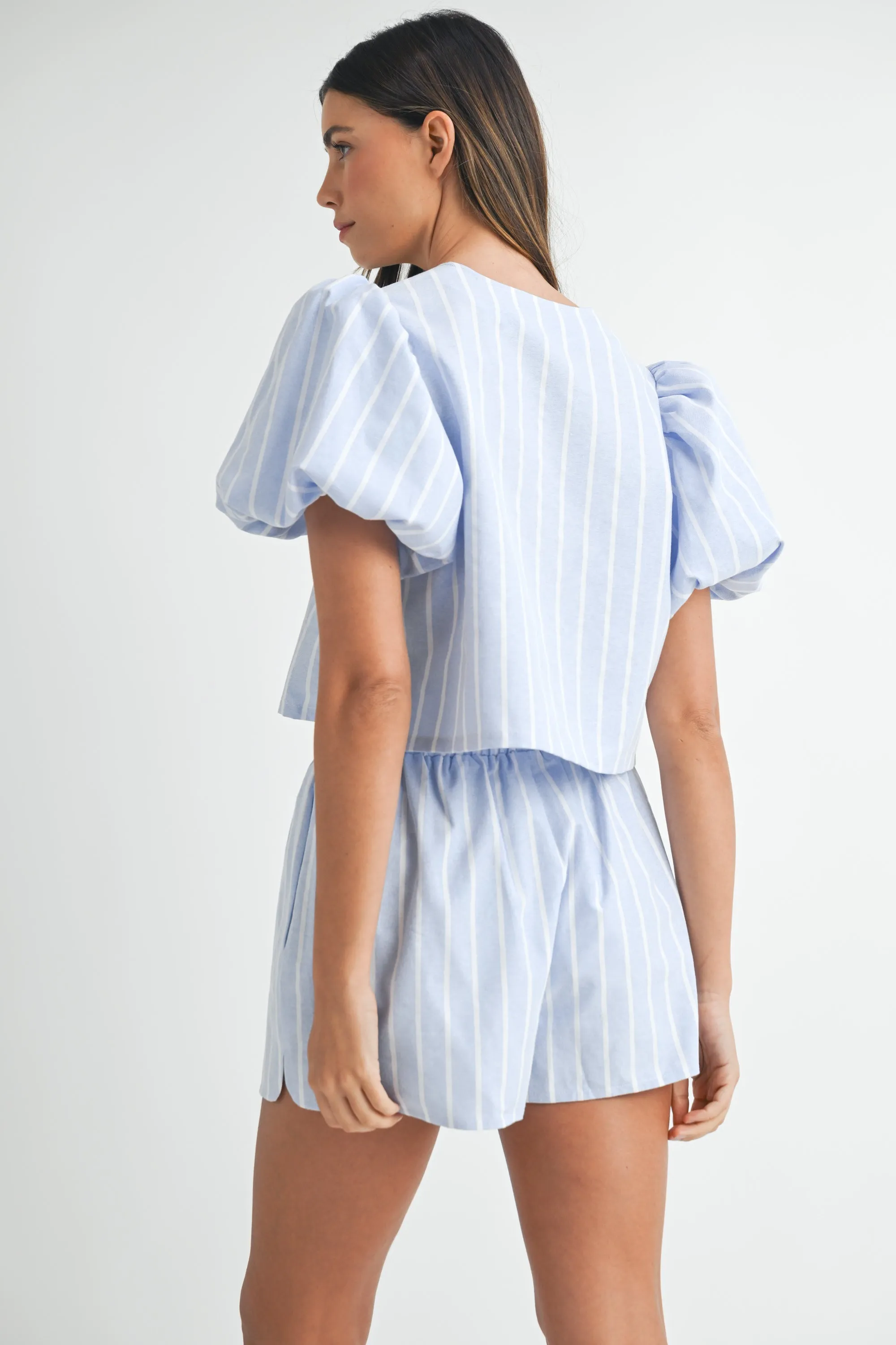 ARLETH STRIPE BLOUSE AND SHORTS SET sold by MABLE product image thumbnail 3