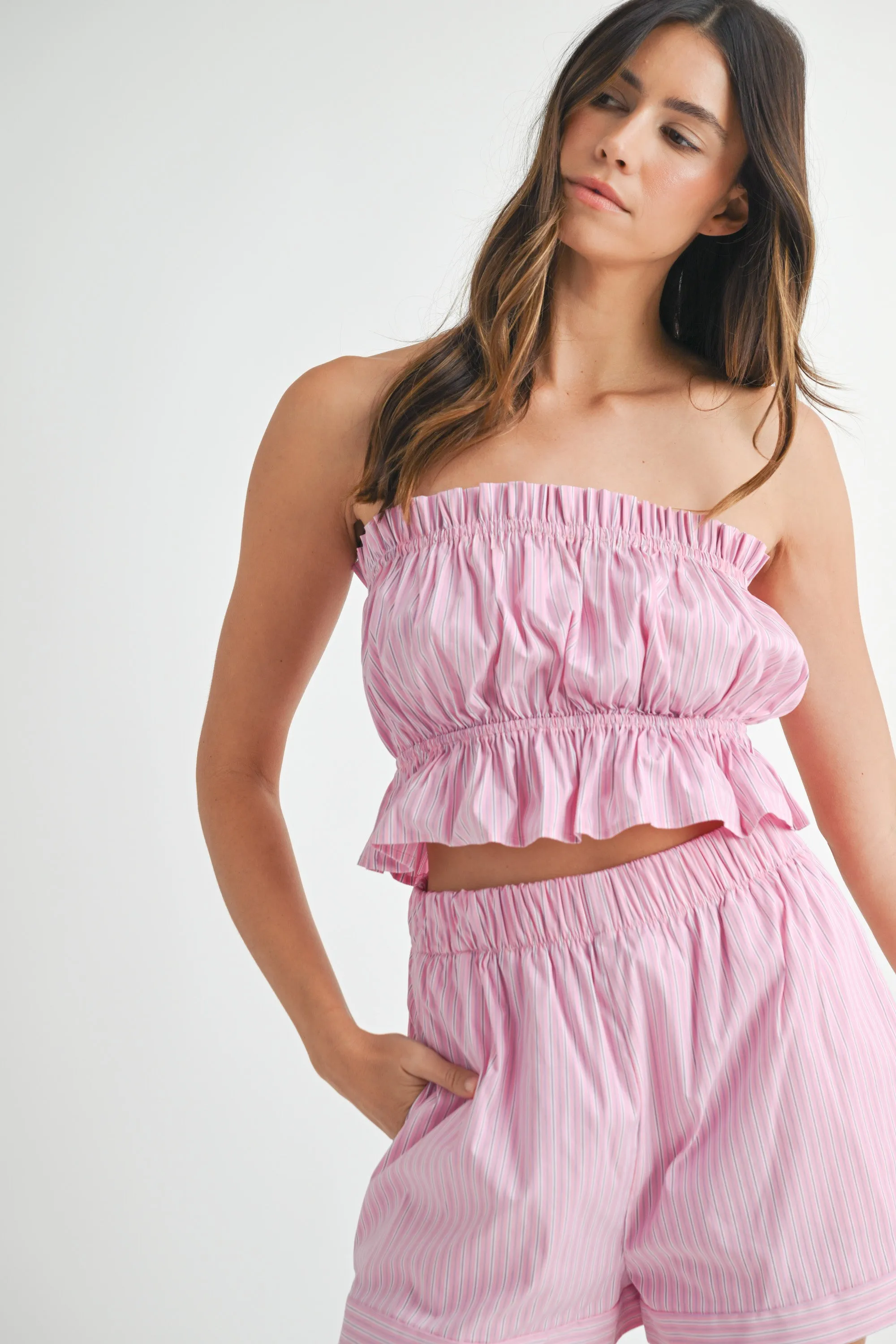 FIONNUALA STRIPE TUBE TOP AND SHORTS SET sold by MABLE product image thumbnail 4