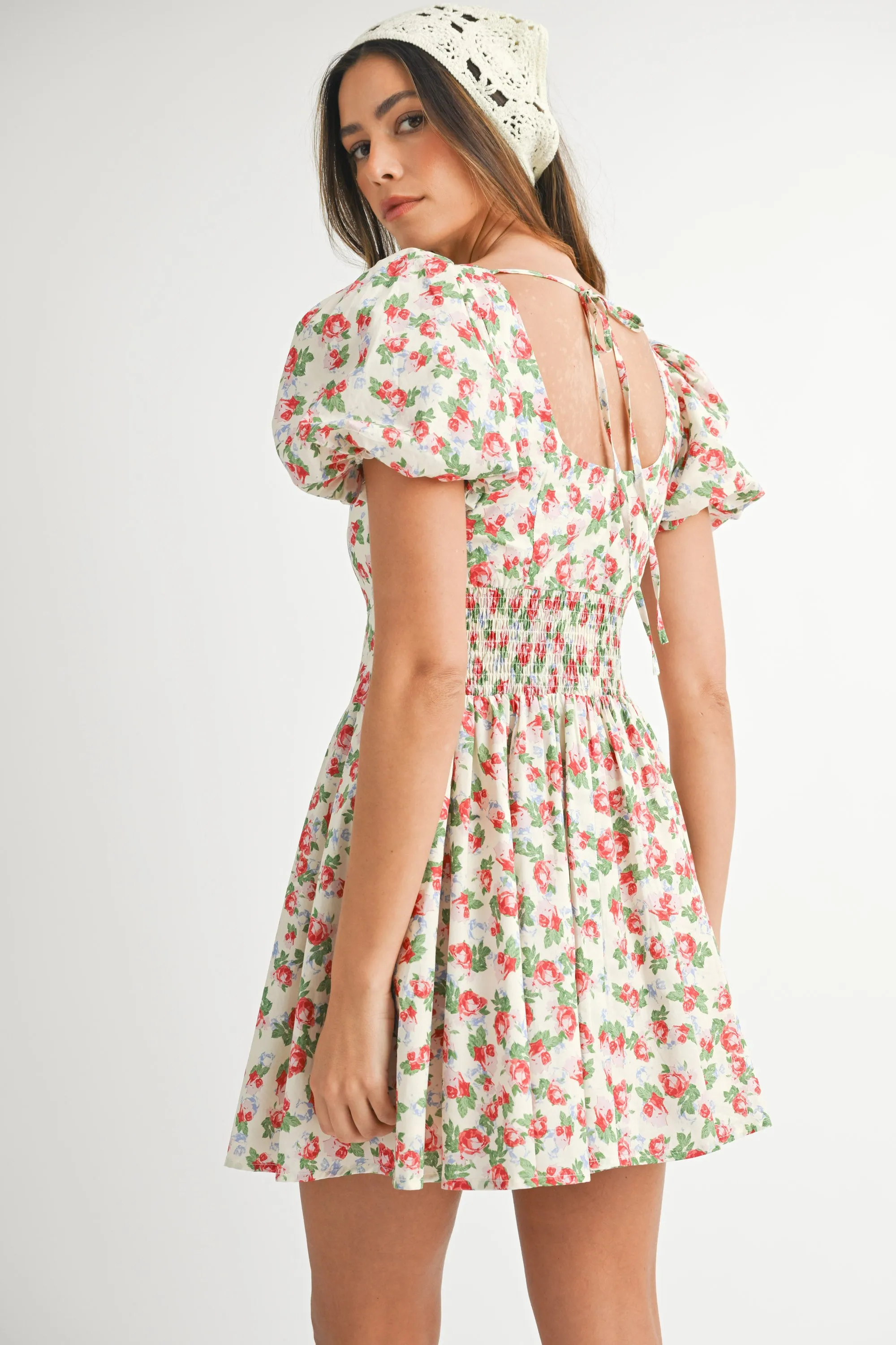 ANTONELLA SQUARE NECK LINE FLORAL MINI DRESS sold by MABLE product image thumbnail 2