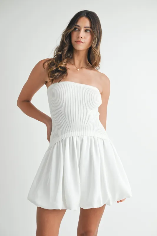 ANAHI BALLOON TUBE MINI DRESS made by MABLE