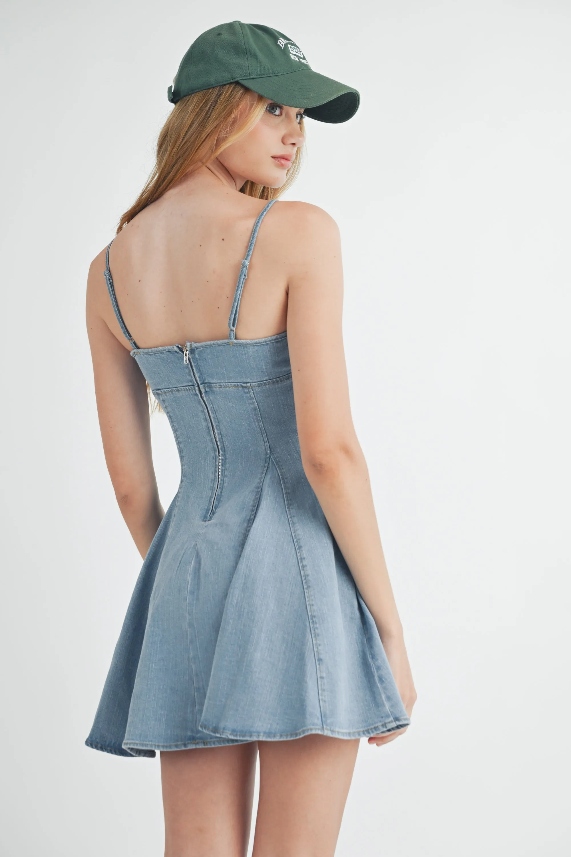 FIORA DENIM BUSTIER MINI DRESS sold by MABLE product image thumbnail 3