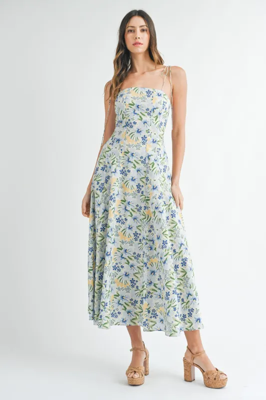 CLARITY FLARE MIDI DRESS made by MABLE