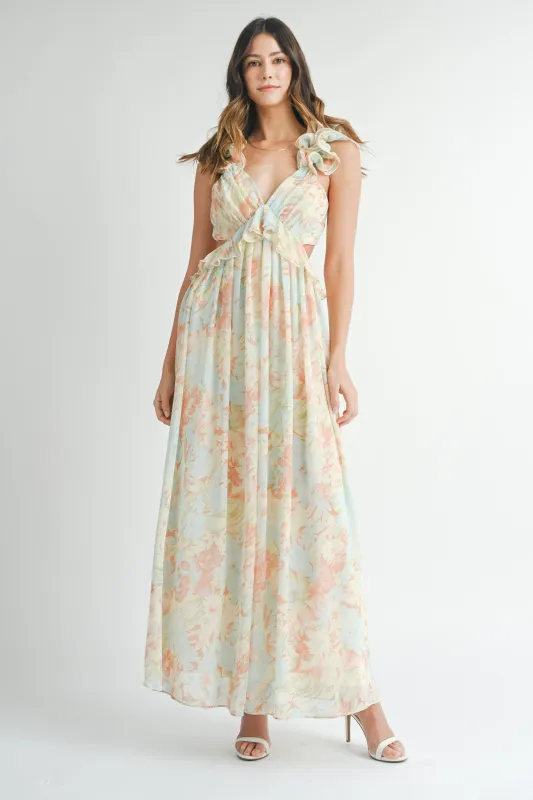 GLEN OPEN BACK MAXI DRESS made by MABLE