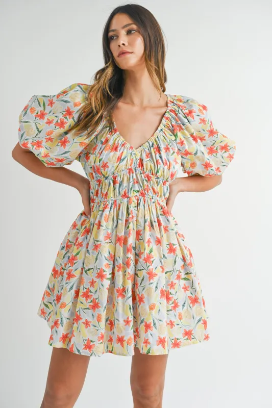 COCO RAGLAN SLEEVE AND V NECK MINI DRESS sold by MABLE