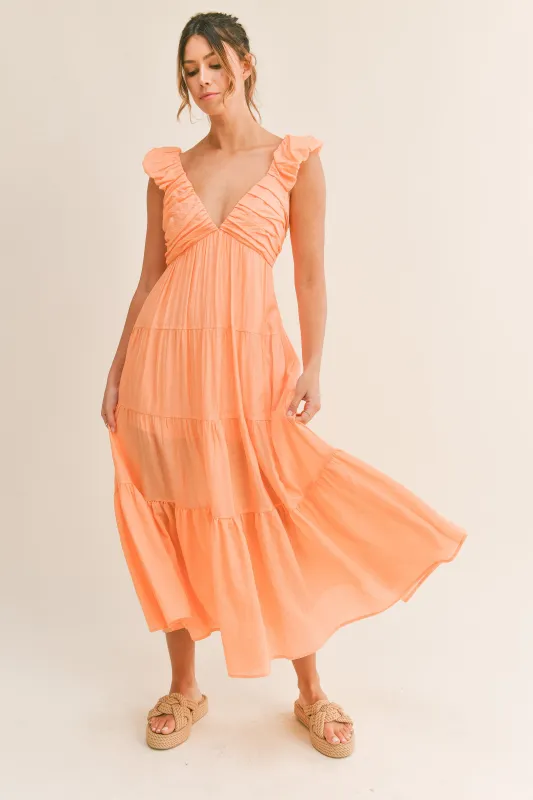 LOLANIEN TIERED SLEEVELESS MAXI DRESS made by MABLE