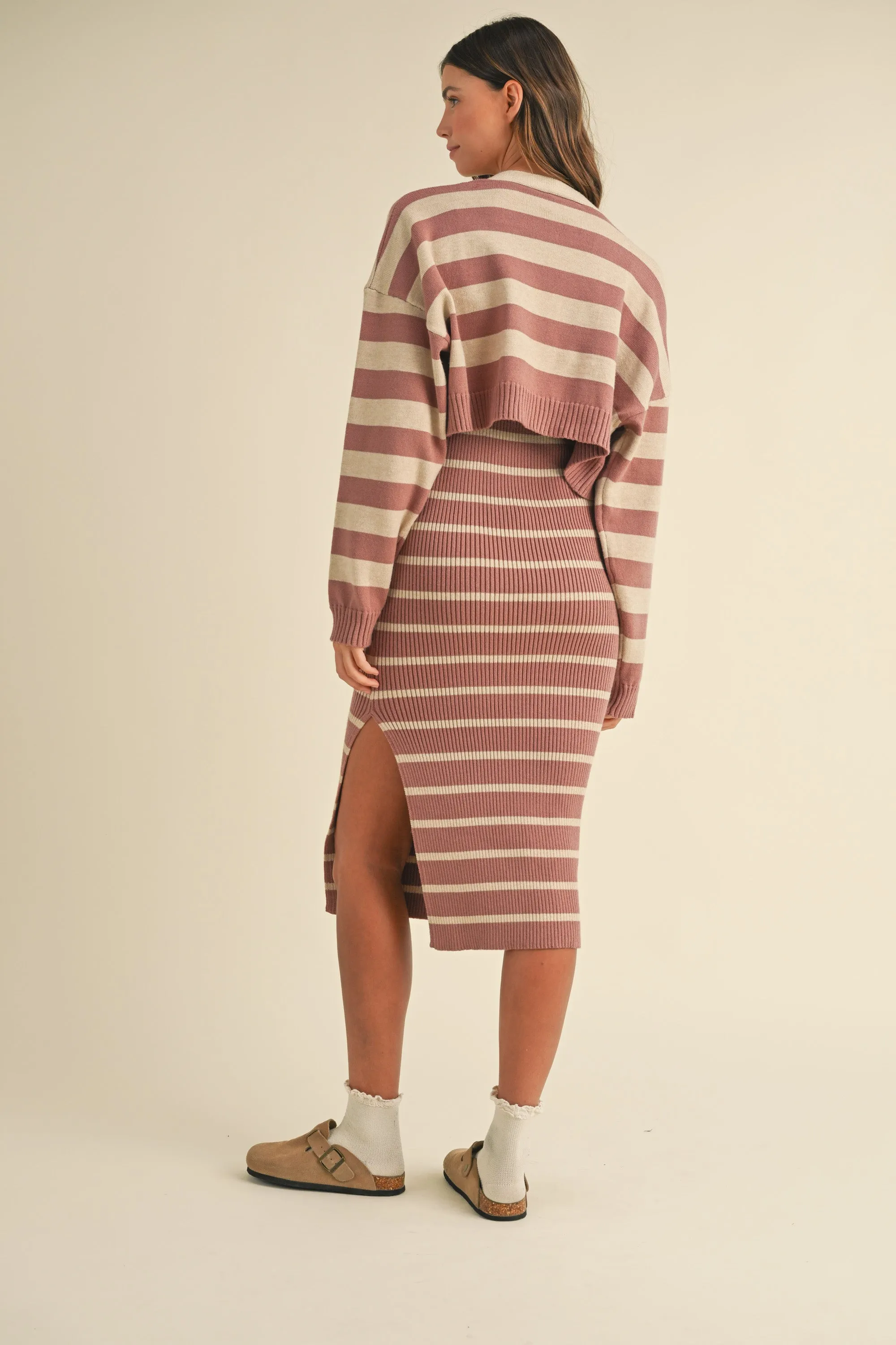 BRISA CROP CARDIGAN AND SLEEVELESS DRESS SET sold by MABLE product image thumbnail 3