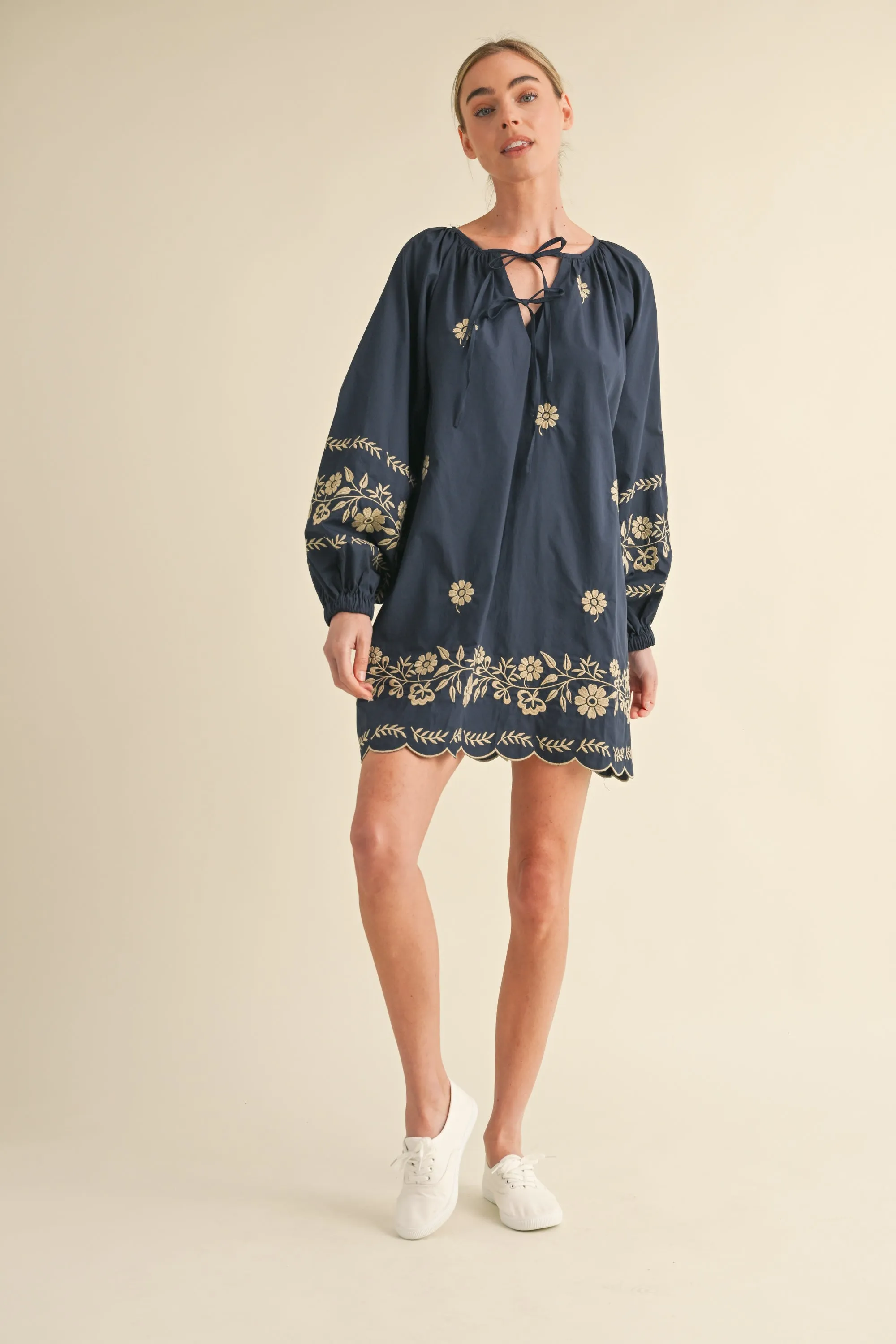LYNDIS EMBROIDERED PEASANT MINI DRESS sold by MABLE product image thumbnail 5